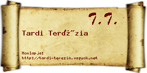 Tardi Terézia névjegykártya